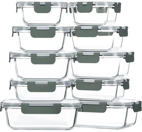 M MCIRCO front view of 10-pack set with gray lids showing neat storage benefit