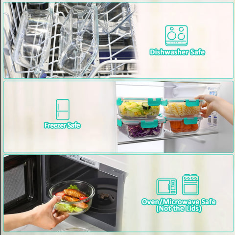 M MCIRCO stacked containers inside refrigerator maximizing shelf space