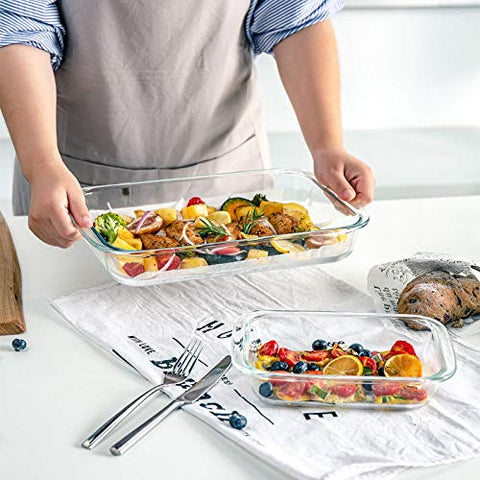 M MCIRCO glass dish in oven with lasagna showing even baking performance