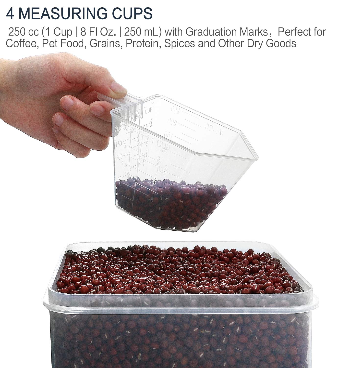 M MCIRCO set on kitchen counter holding flour and cereal, showing tidy countertop storage benefit