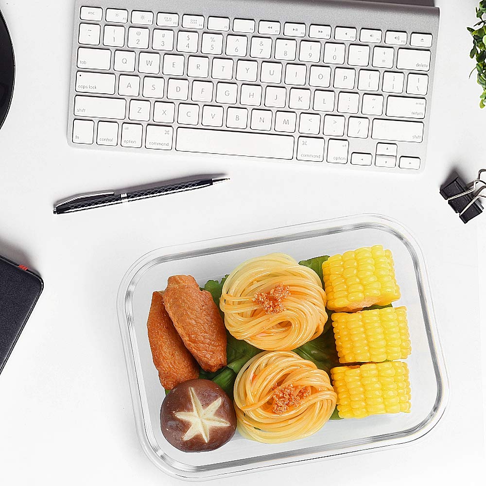 M MCIRCO containers on kitchen counter during meal prep showing convenient reheating workflow