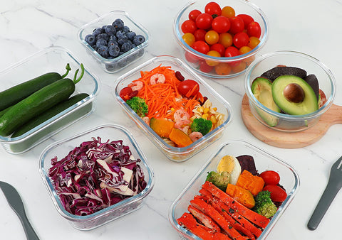 M MCIRCO glass dish in oven showing oven-safe glass for reheating convenience