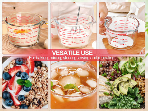 M MCIRCO measuring cup beside common kitchen items to show real-world scale