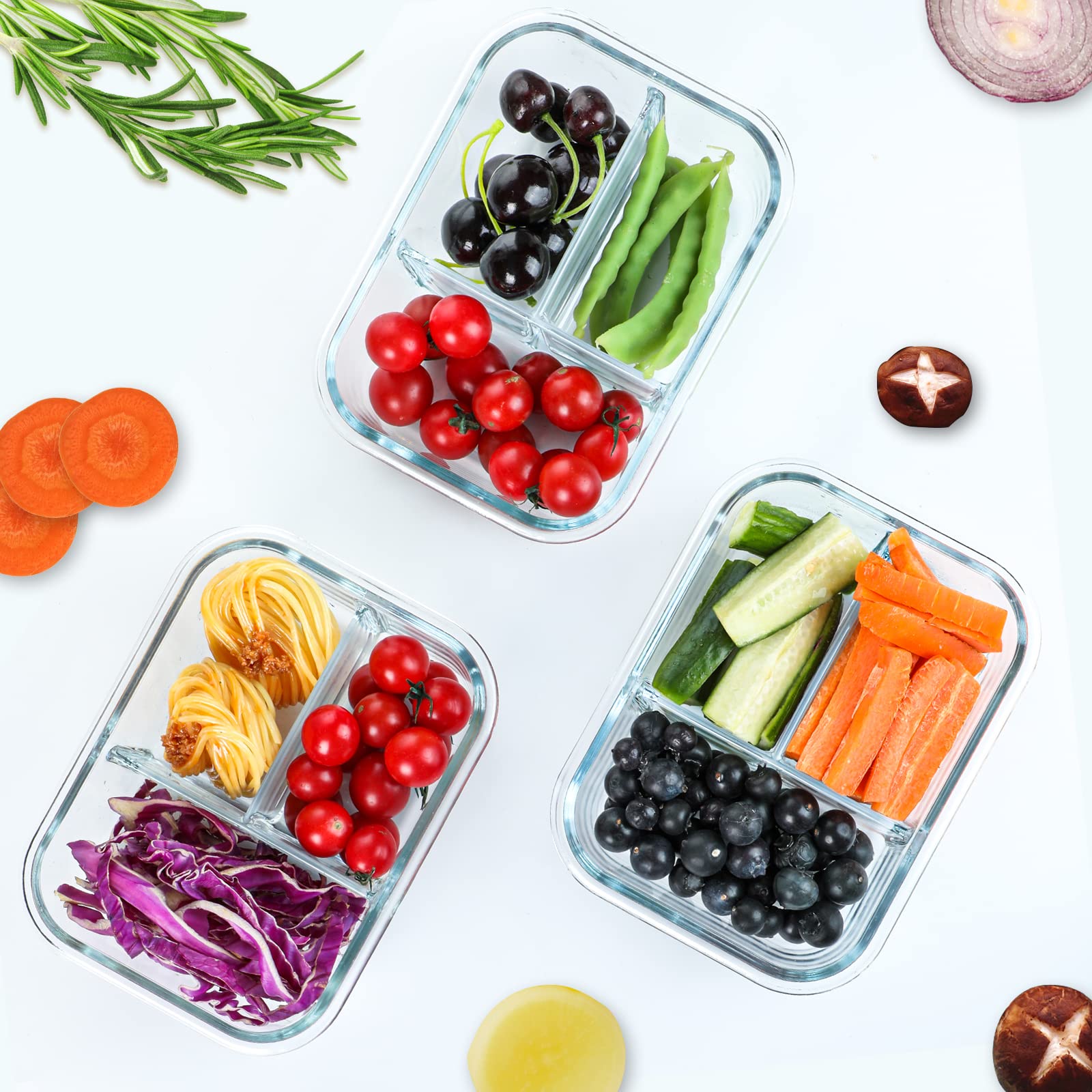 M MCIRCO container held by hands to show size and 36 oz capacity for portion visualization