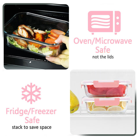 M MCIRCO containers stacked in refrigerator, space-saving organization benefit