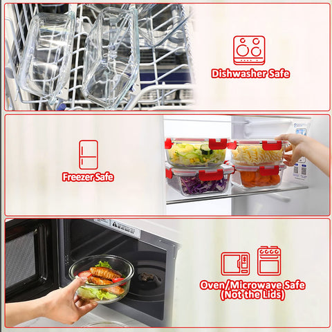 M MCIRCO containers stacked in fridge showing space-saving and visibility benefit