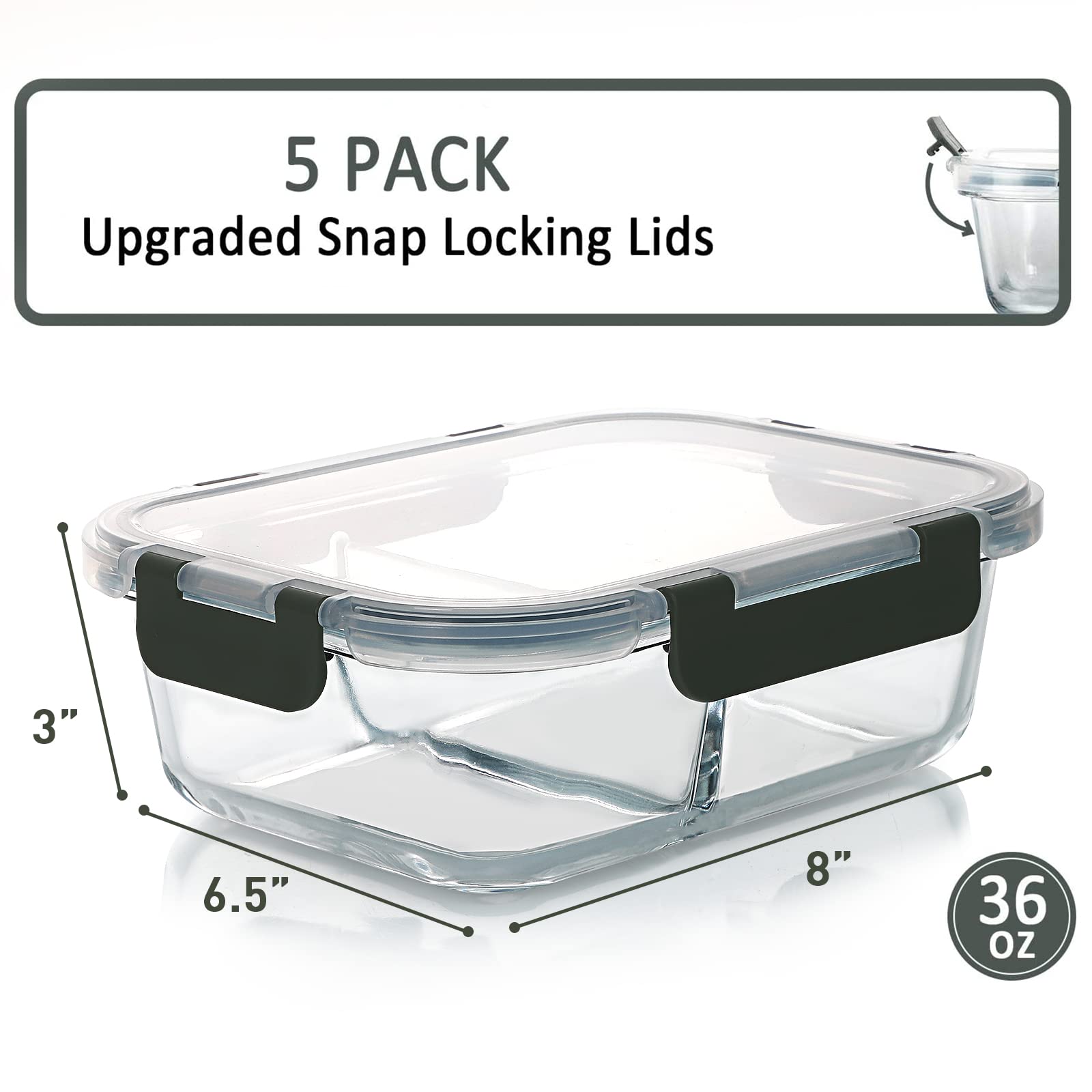 M MCIRCO overhead shot of two compartments to organize meals effectively