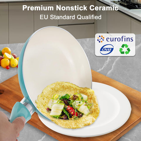M MELENTA ceramic interior close-up showing smooth nonstick surface for easy release
