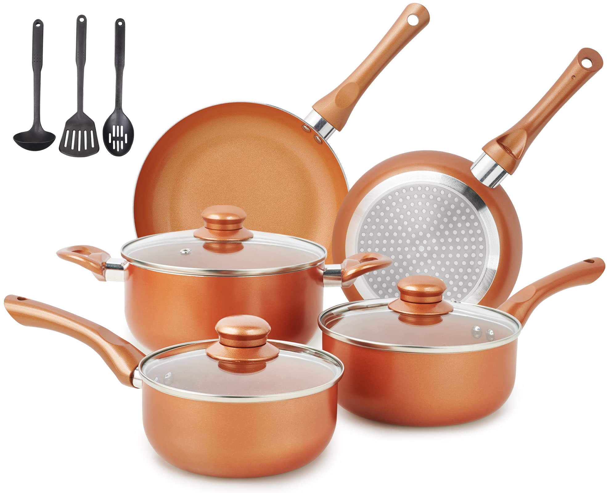 M MELENTA cookware front packaging showing full 11-piece set and gift box benefit