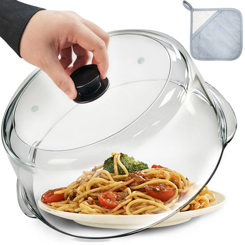 M MNSZRYBO 8 front view glass cover prevents microwave splatter