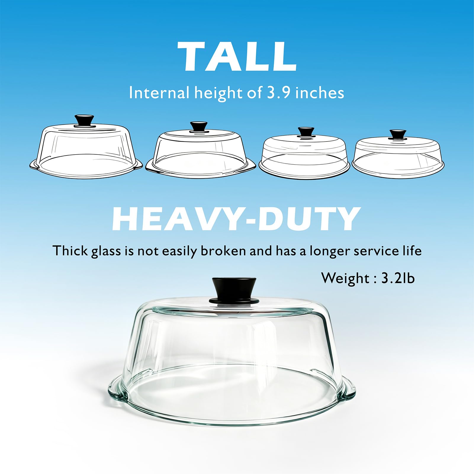 M MNSZRYBO 8 scale comparison with plate demonstrates fit for 6–12 inch dishes
