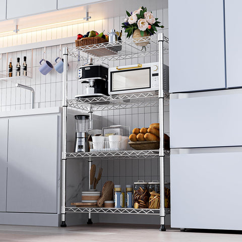 M MZG shelving next to boxes shows size and capacity comparison
