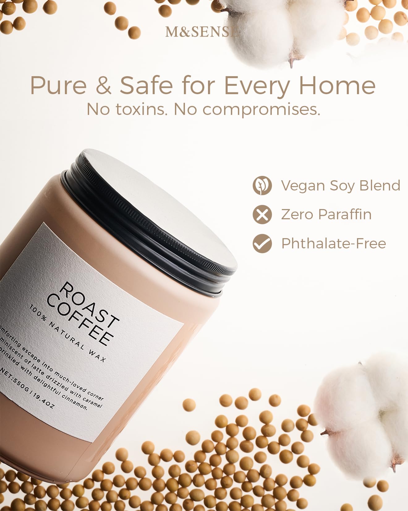 M&SENSE label and ingredients list showing non-toxic formulation