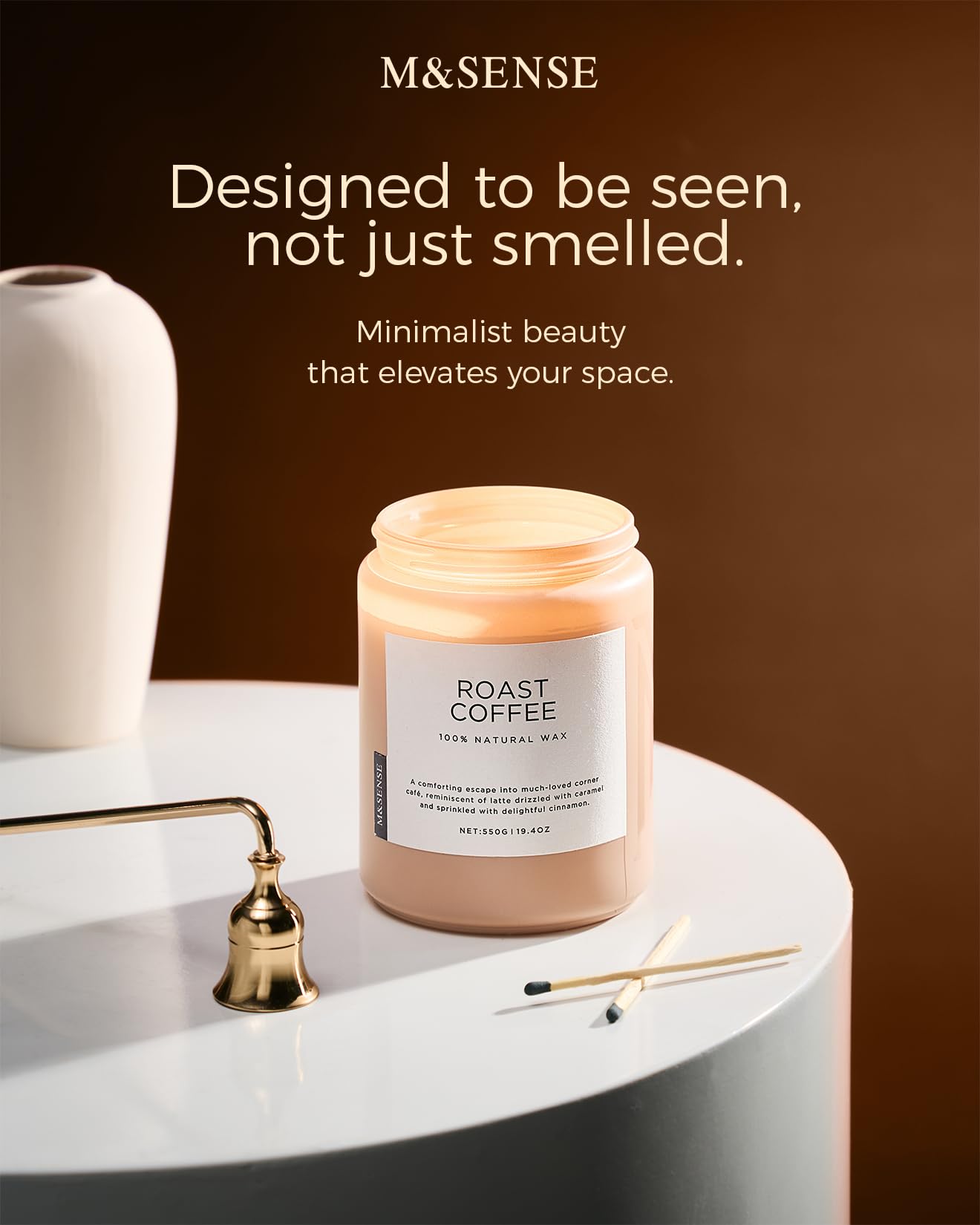 M&SENSE wax texture detail highlighting organic soy blend safety