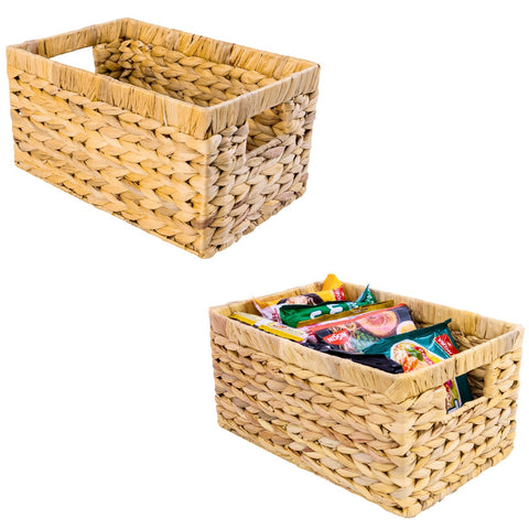 M4DECOR front view of two baskets showing natural storage benefit