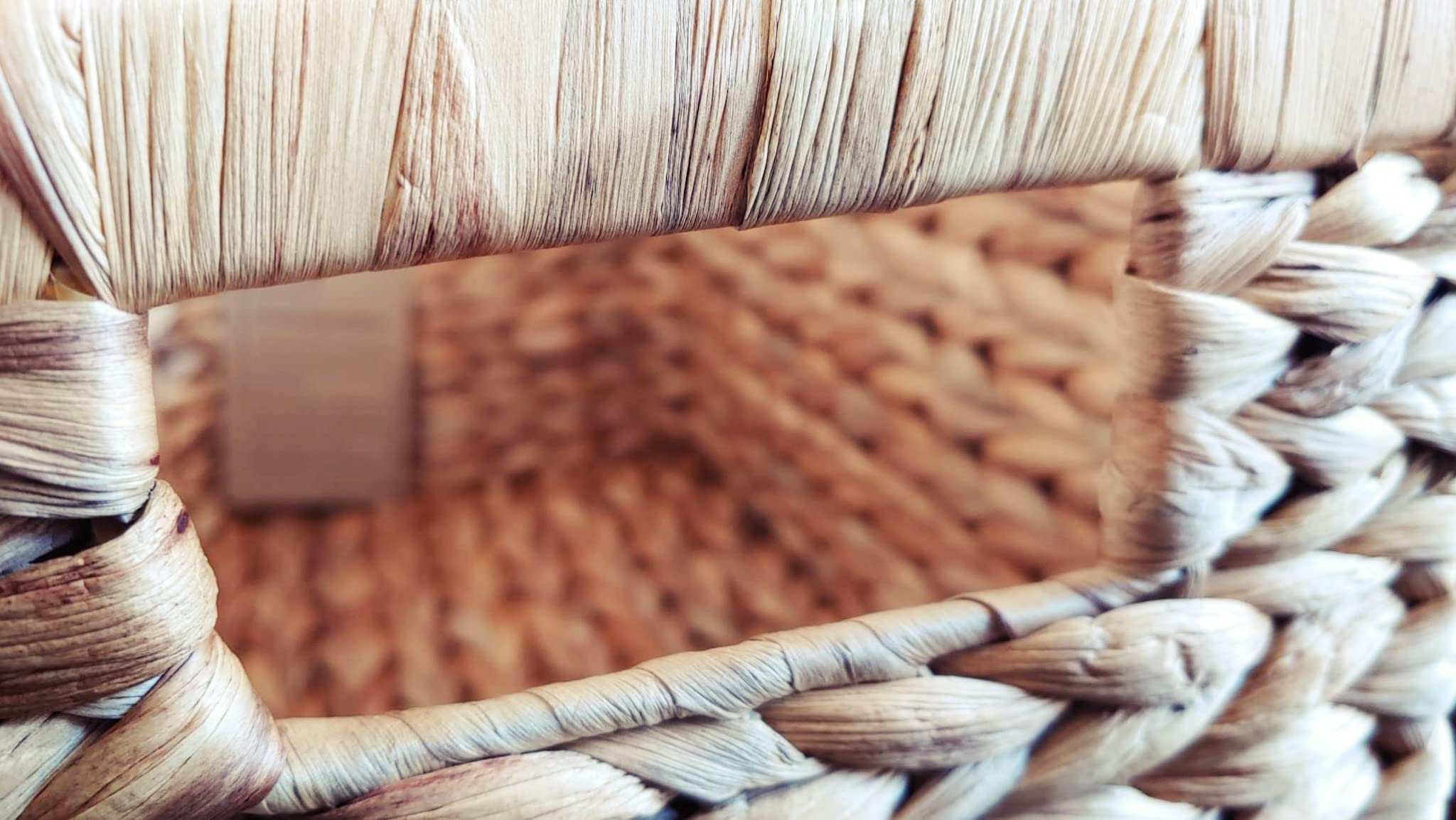 M4DECOR basket in bathroom holding towels for tidy storage