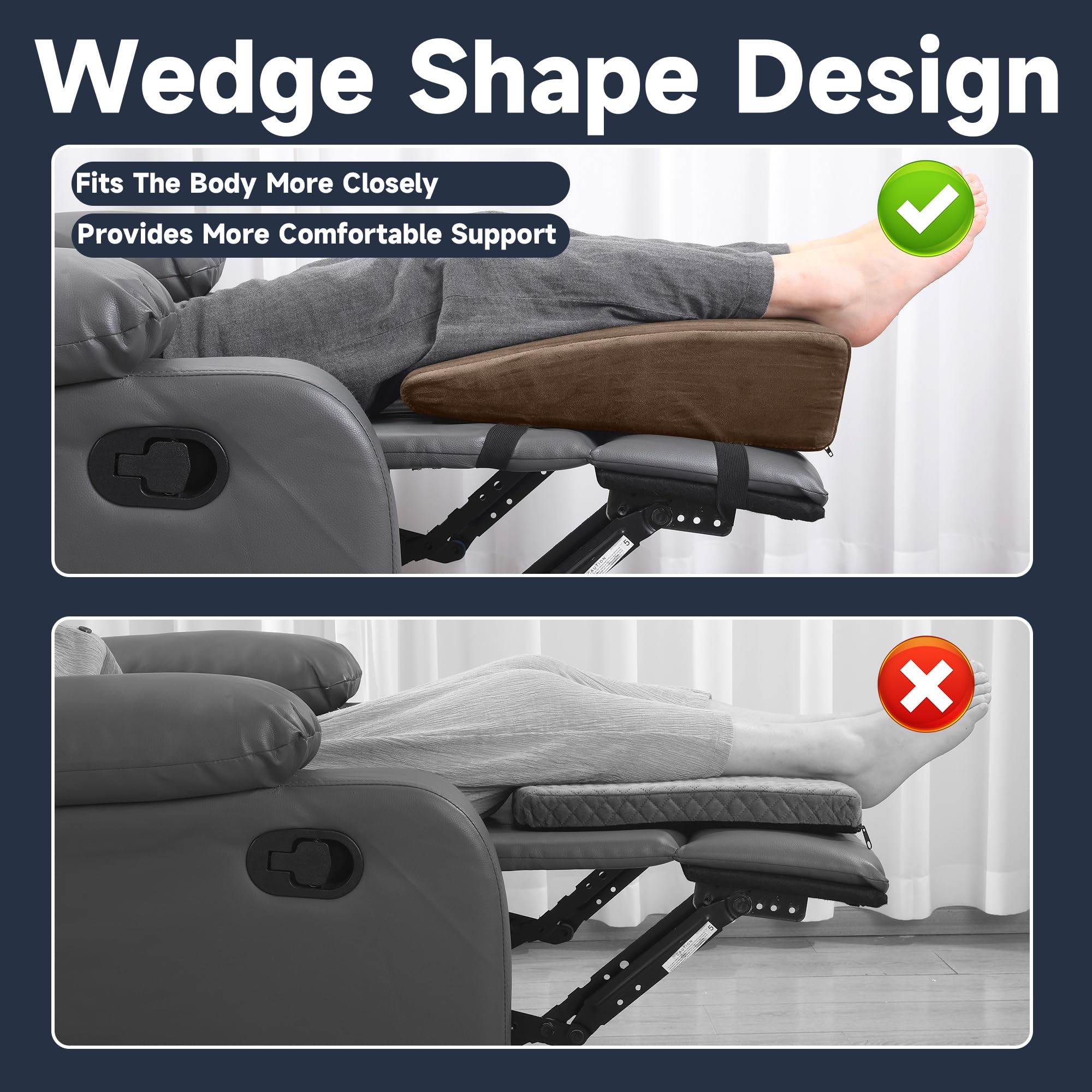 MABOZOO adjustable straps attached to recliner showing secure non-slip fit