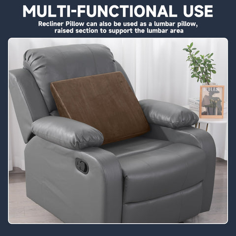 MABOZOO pillow in use on recliner illustrating stable leg support while relaxing