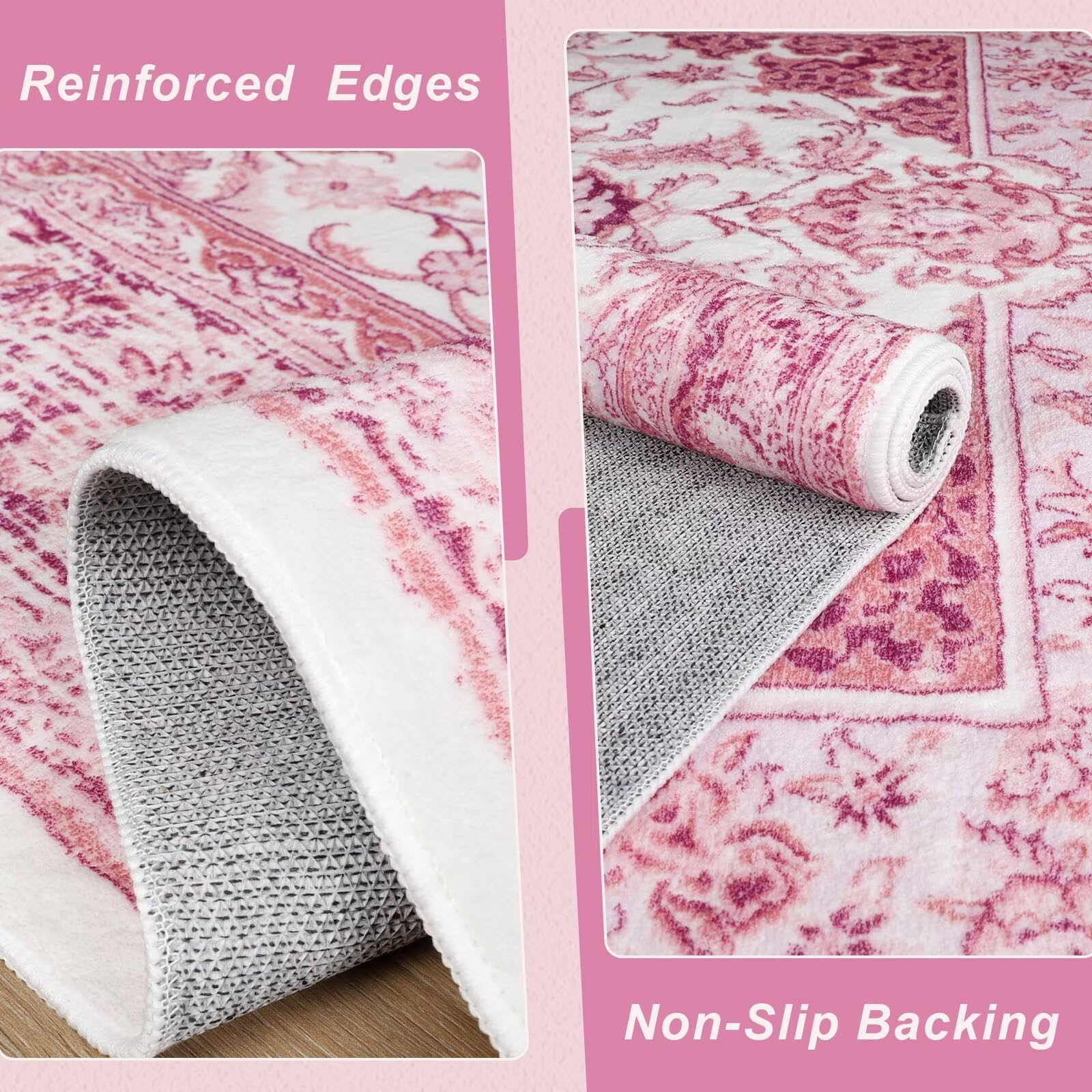 Macgace non-slip backing close-up demonstrating grip and safety on floors