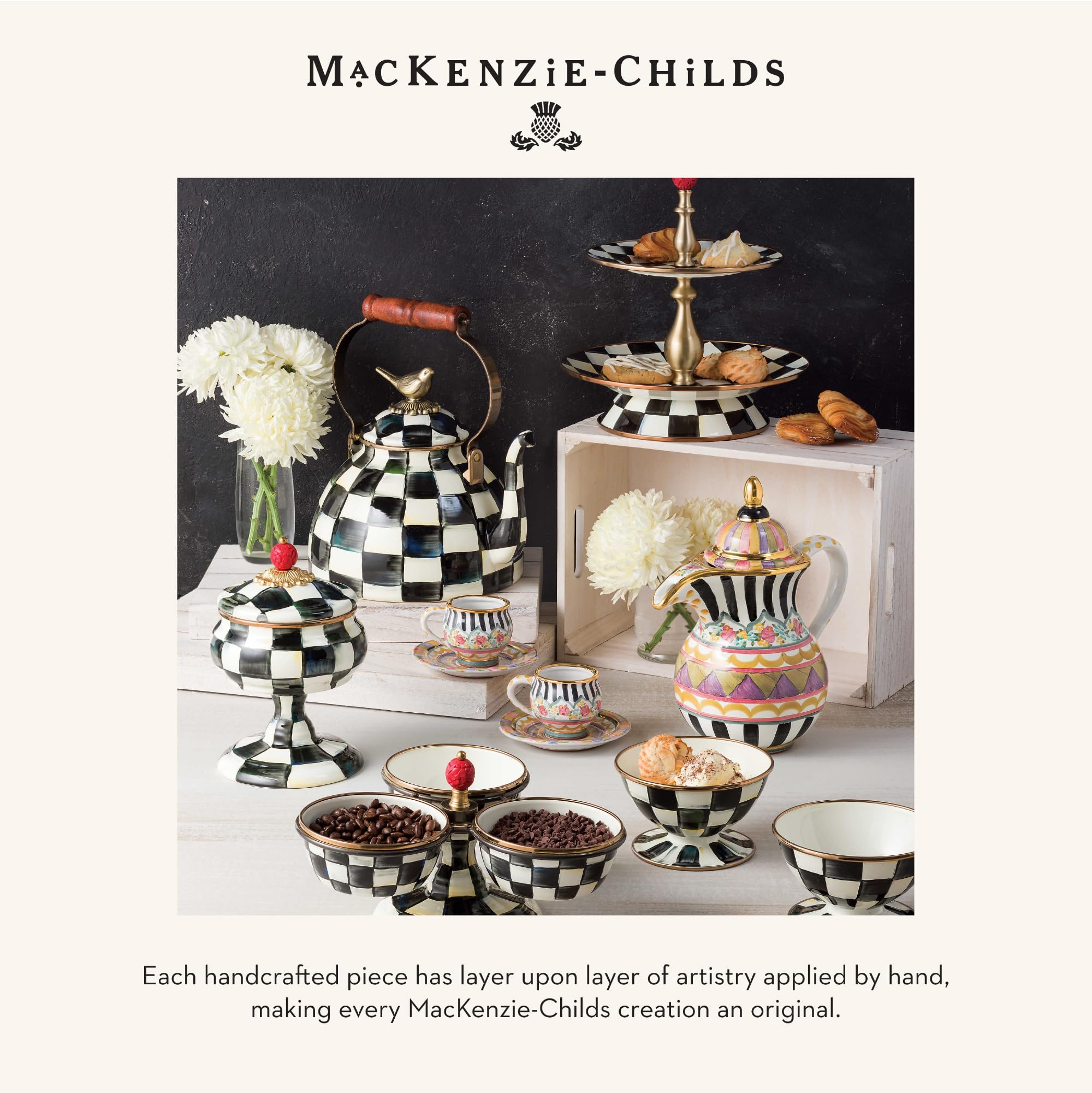 MacKenzie-Childs boxed as gift for elegant present-ready kitchenware