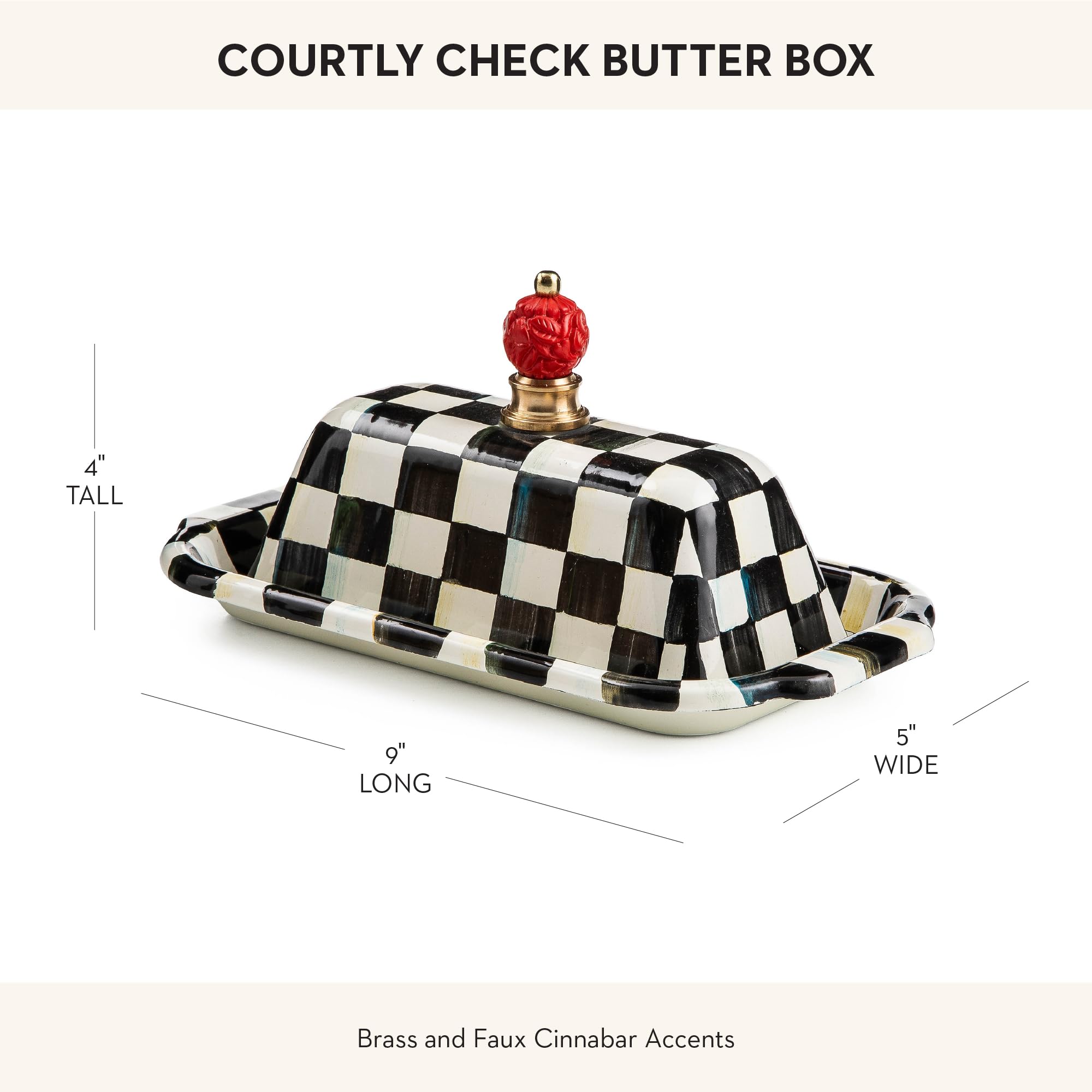 MacKenzie-Childs styled on kitchen counter for decorative everyday use