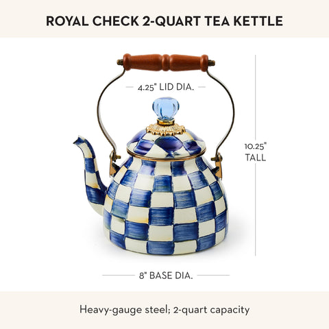 MACKENZIE-CHILDS spout and checked pattern emphasizing drip-free pouring