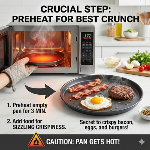 MACONEE reheated pizza on pan showing crisp crust and restored texture
