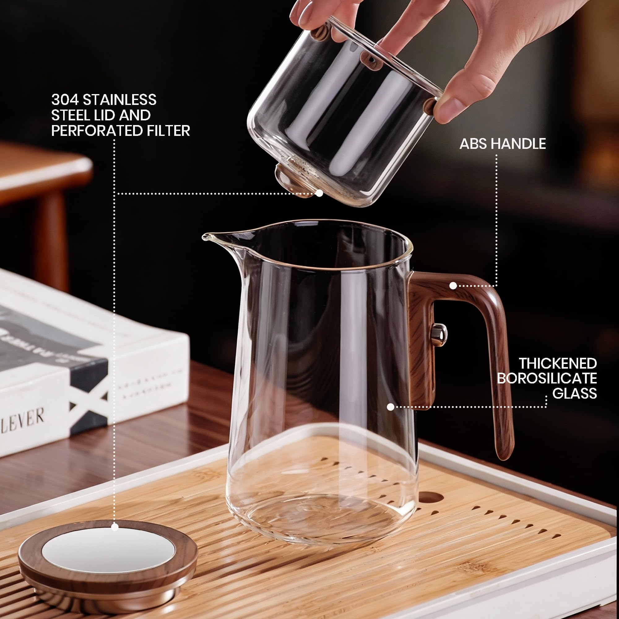 MACTANO removable stainless filter out of teapot, easy-clean convenience benefit
