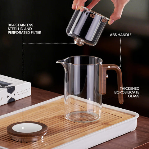 MACTANO Enchant removable filter beside teapot for easy cleaning