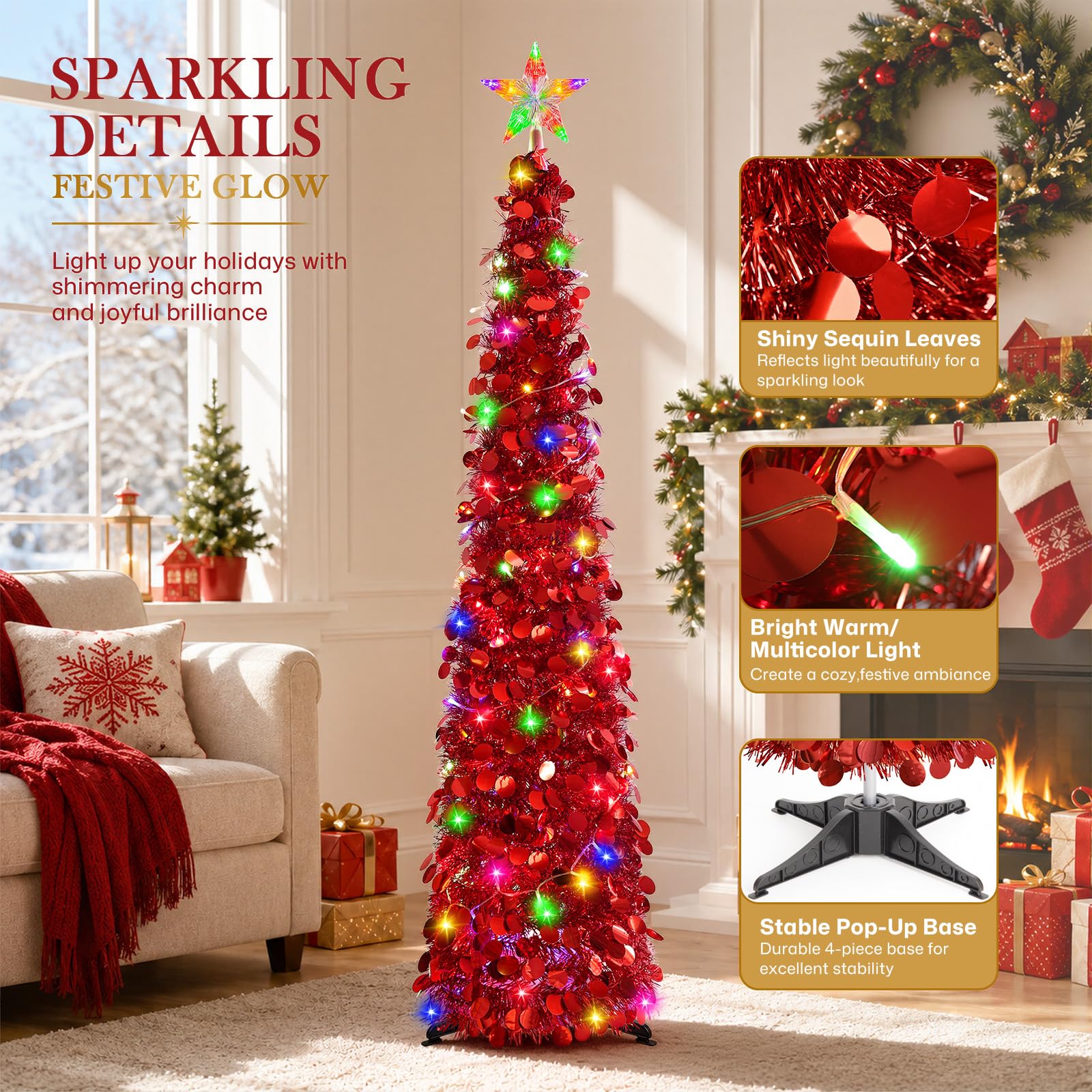 MACTING tree mounted on sturdy metal stand to show scale and stable display