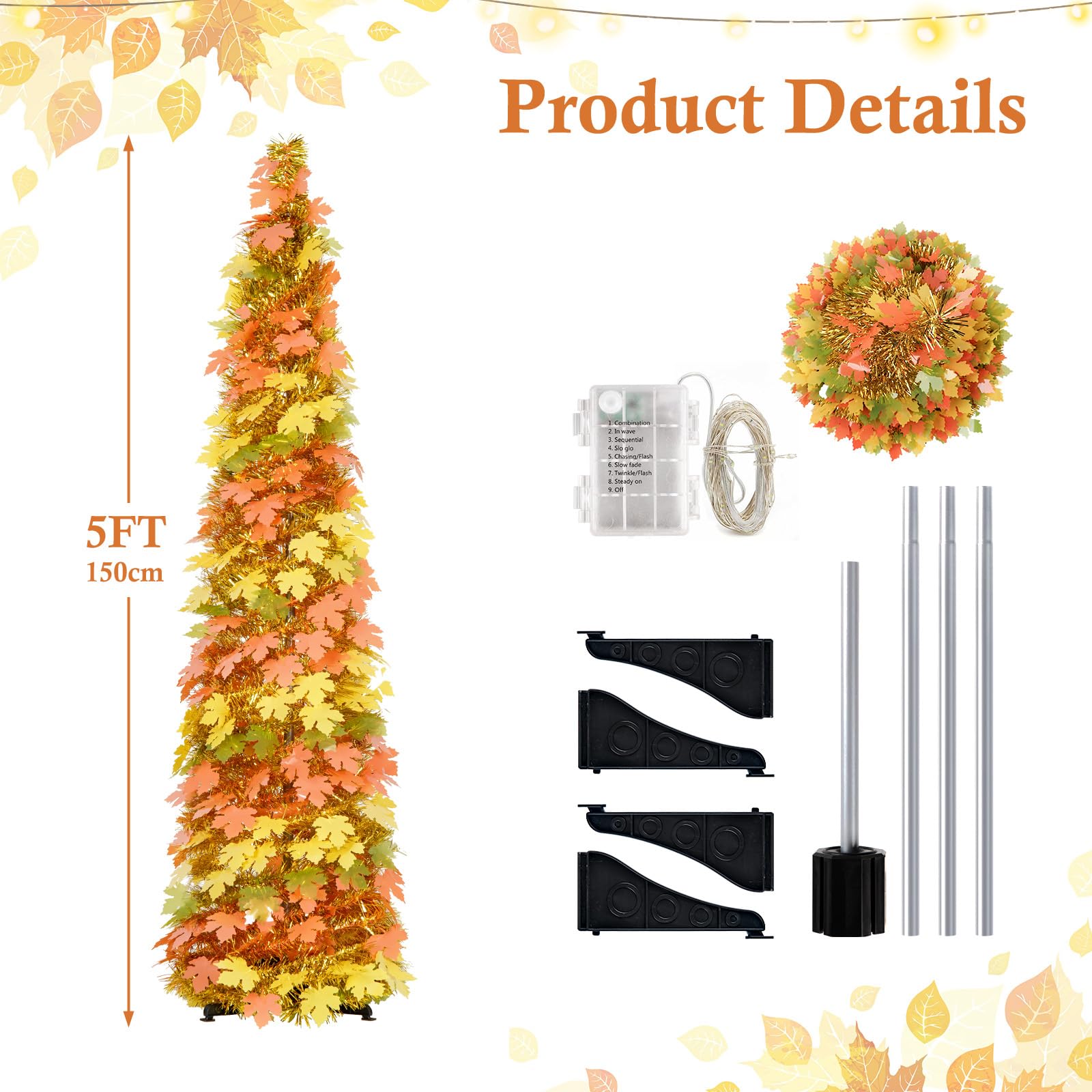 MACTING four-leg base and metal tube detail offering stable seasonal display support