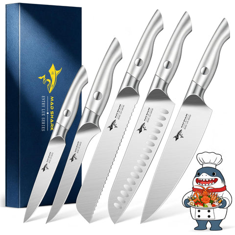 MAD SHARK front packaging showing the full five-piece set and quick identification benefits