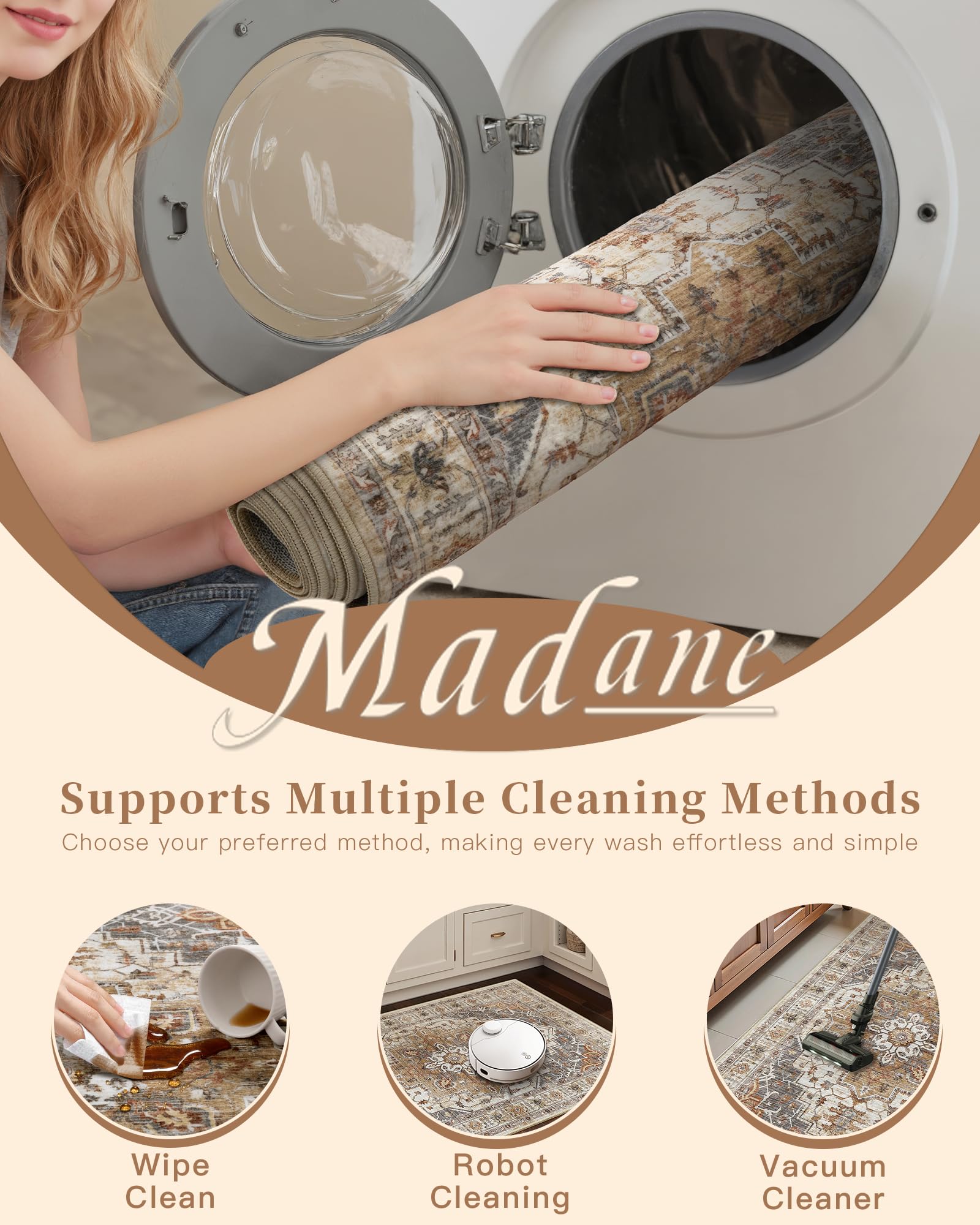 Madane edge and stitching detail highlighting reinforced edges for long-lasting use