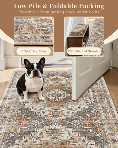 Madane runner folded compactly for storage showing easy stow and transport