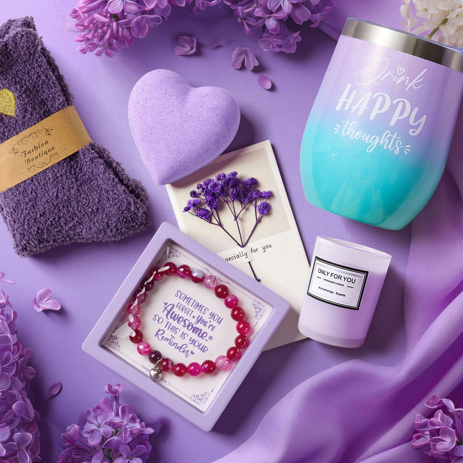 MADDIFY dried-flower greeting card placed beside box for personal messaging