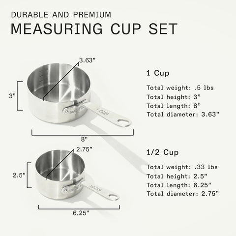 Made In cup pouring batter demonstrating clean pour and drip reduction