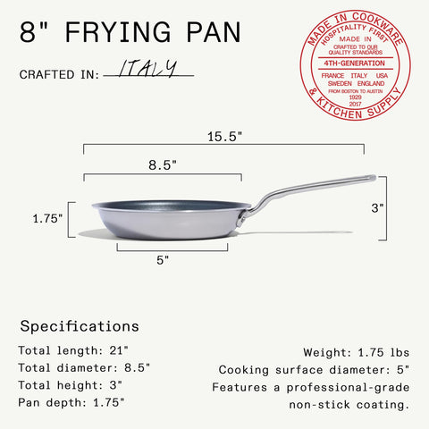 Made In nonstick surface close-up highlighting ultra-slick texture for easy release