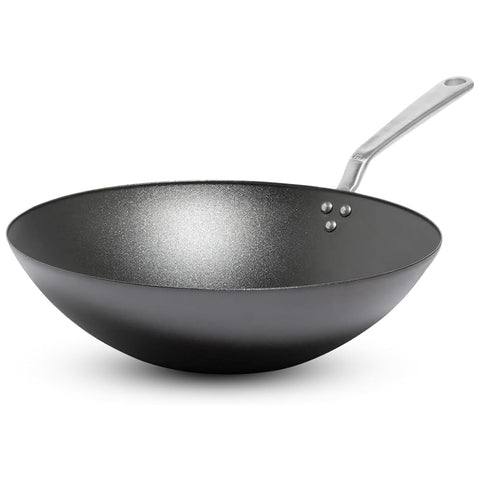 Made In wok front packaging showing professional finish and clear dimensions