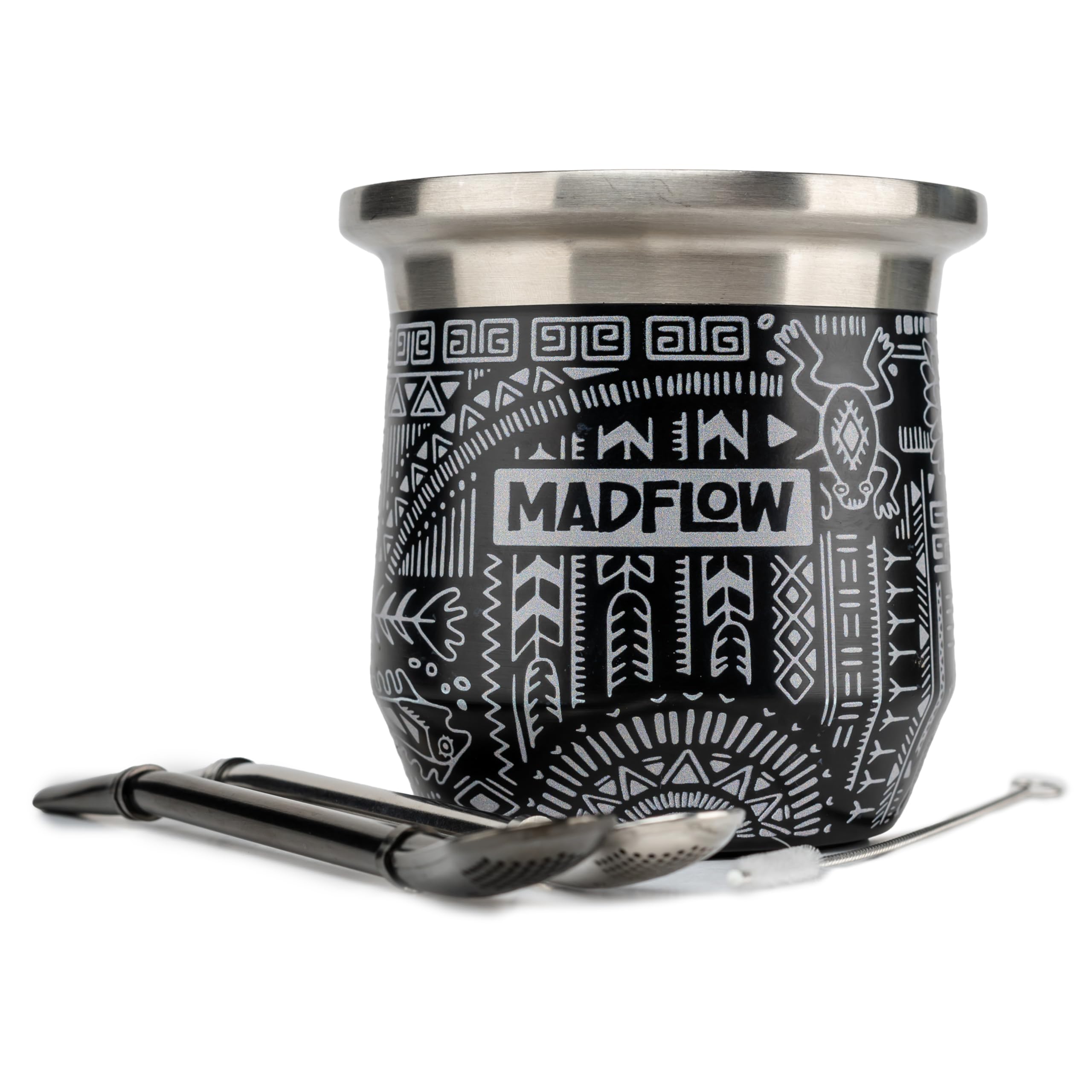 MADFLOW mate cup front view showing sleek calabash-inspired design and durable finish