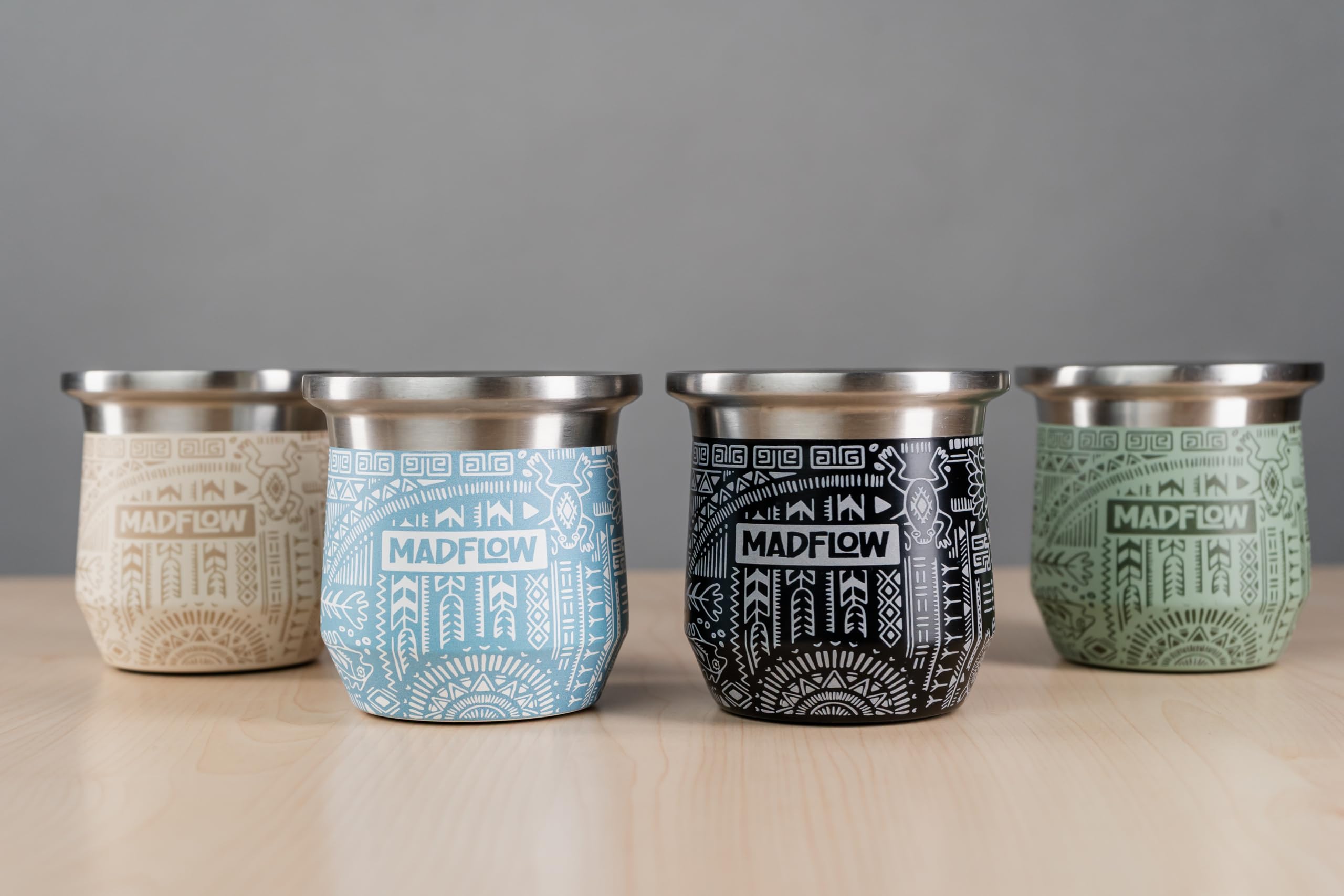 MADFLOW product packaging with cup and bombillas showing ready-to-use kit benefit