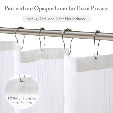 Madison Park folded curtain packaging demonstrating compact, machine-washable convenience