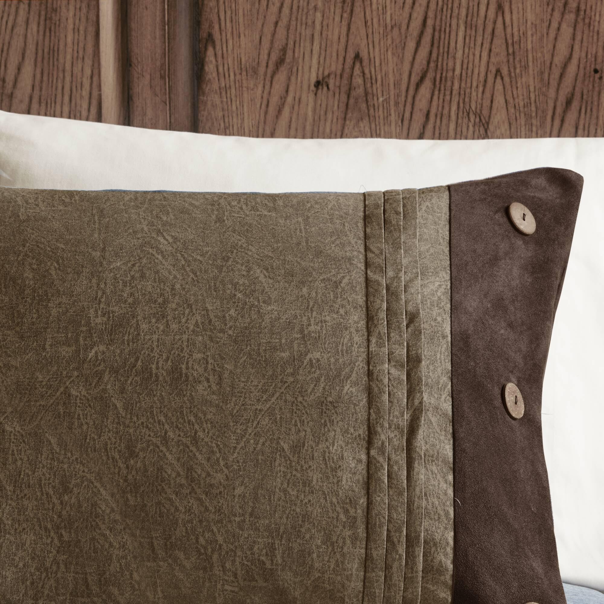 Madison Park comforter side drape showing generous overhang and fit