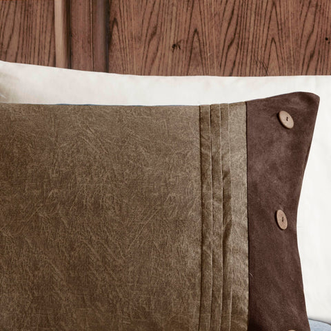 Madison Park comforter side drape showing generous overhang and fit