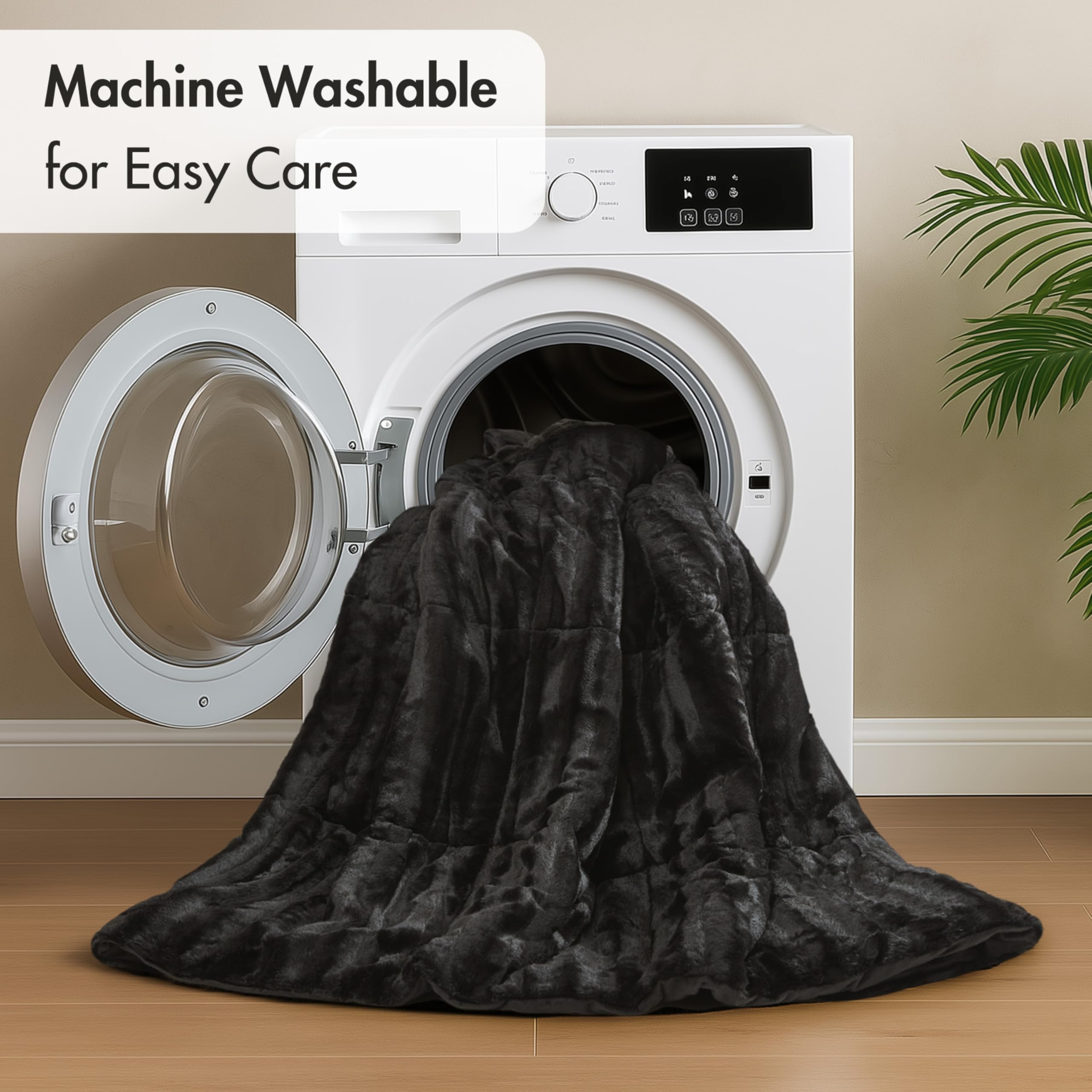 Madison Park Duke care label and fabric close-up, communicates washing instructions and durability