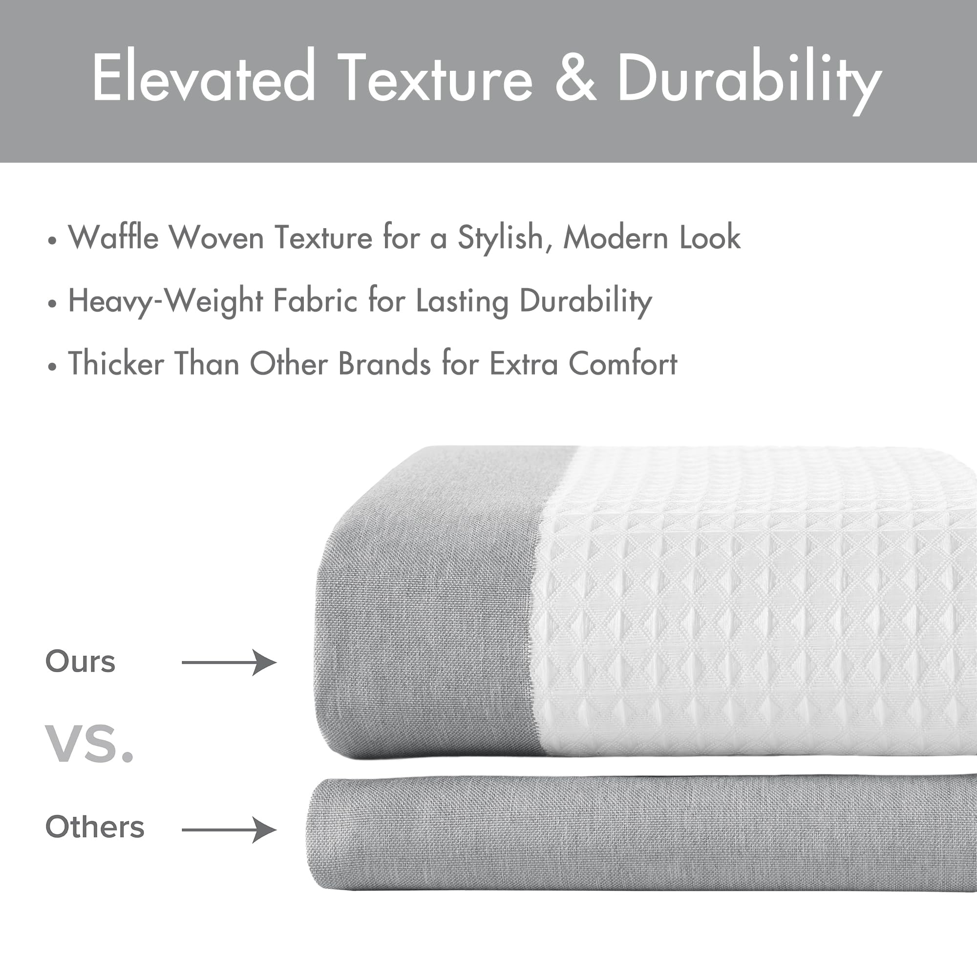 Madison Park fabric seam and care label showing quality and maintenance info