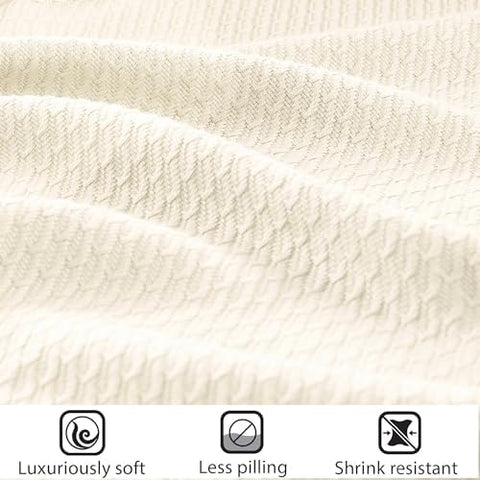 Madison Park folded blanket on bed illustrating generous 90x90 size and neat layering