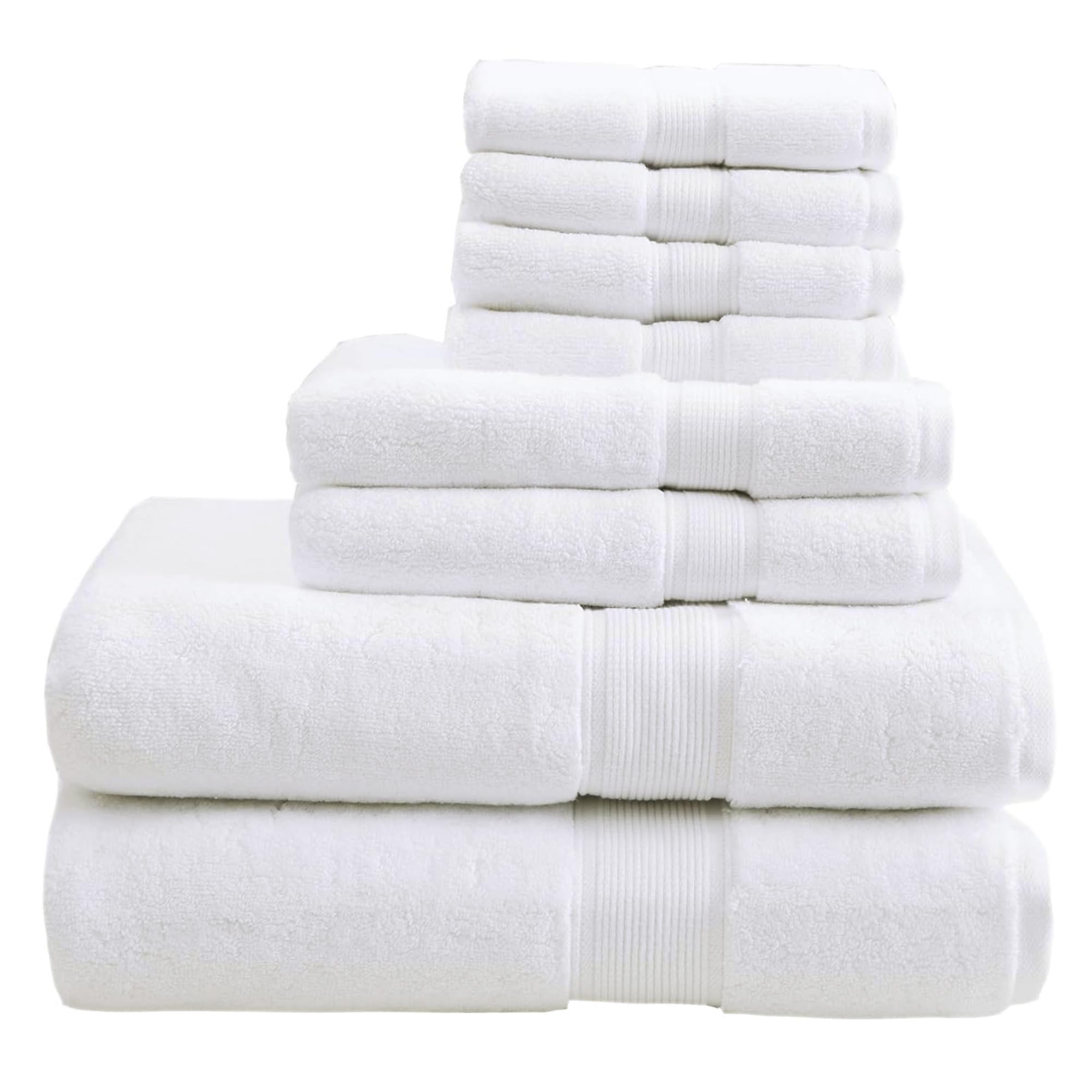 Madison Park front packaging showing full 8-piece set and clean white look, ideal for coordinated bathrooms