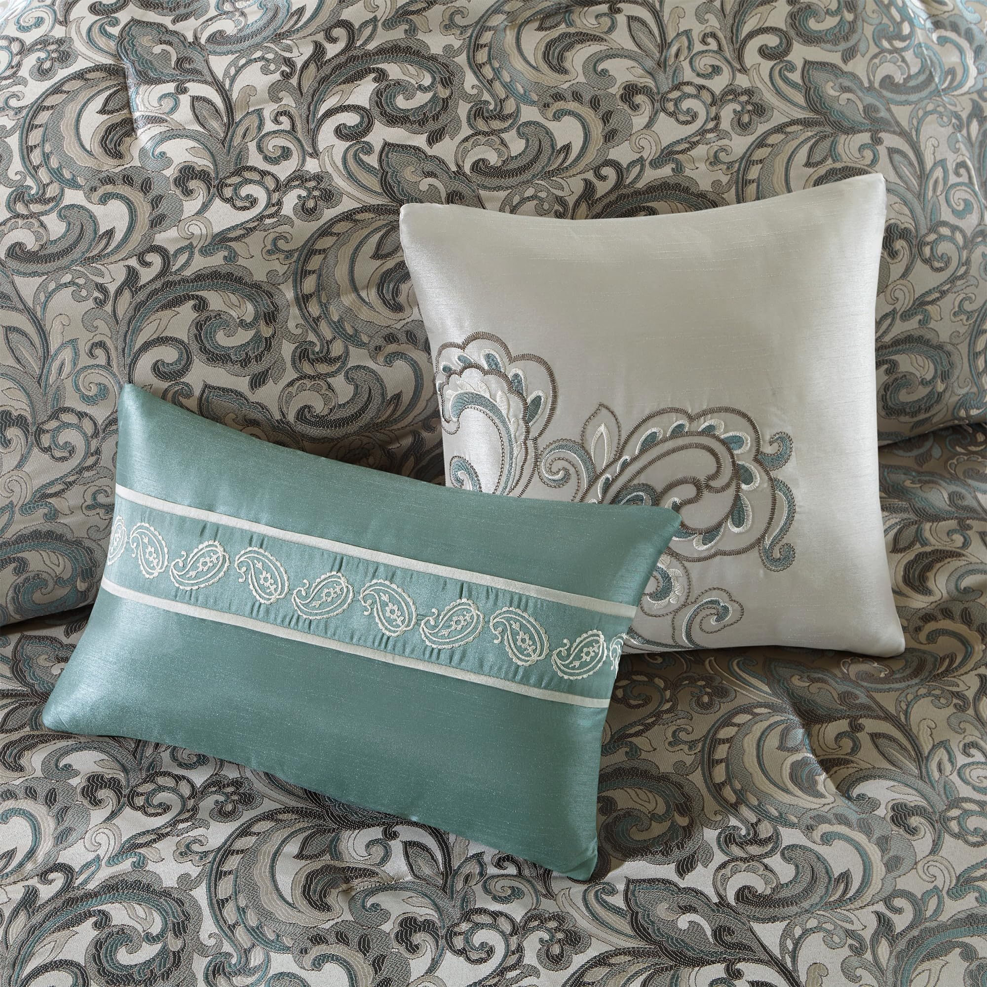 Madison Park styled bedroom lifestyle shot demonstrating coordinated design