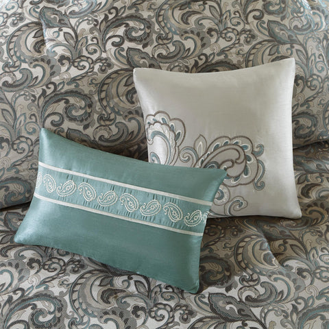 Madison Park styled bedroom lifestyle shot demonstrating coordinated design