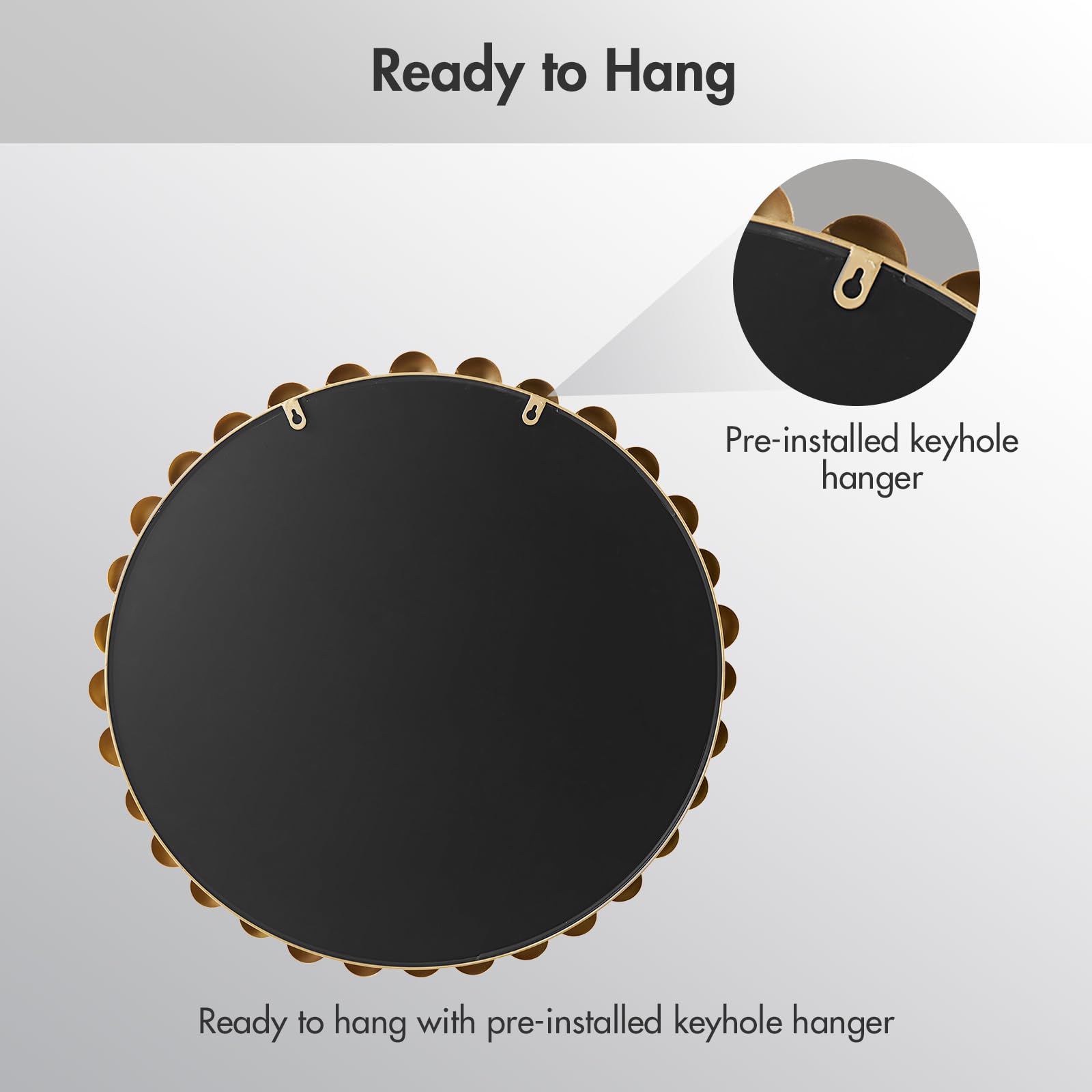 Madison Park Marlowe pre-installed hangers and hardware for easy secure installation